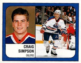 1988-89 Panini Hockey Stickers #62 Craig Simpson Front