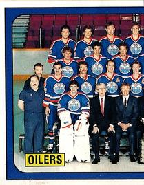 1988-89 Panini Stickers #64 Edmonton Oilers Team Photo Front