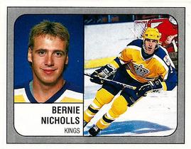 1988-89 Panini Hockey Stickers #77 Bernie Nicholls Front