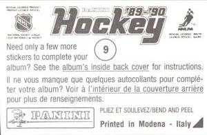 1989-90 Panini Hockey Stickers #9 Montreal / Boston Action Back