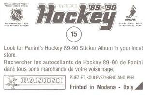 1989-90 Panini Hockey Stickers #15 Calgary / Montreal Action Back