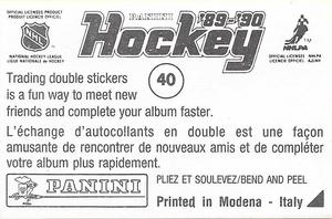 1989-90 Panini Hockey Stickers #40 The Saddledome Back