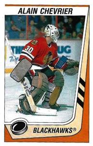 1989-90 Panini Hockey Stickers #54 Alain Chevrier Front