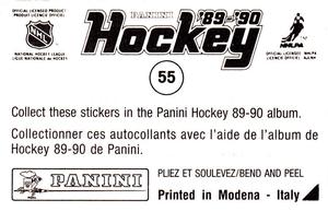 1989-90 Panini Hockey Stickers #55 Chicago Stadium Back