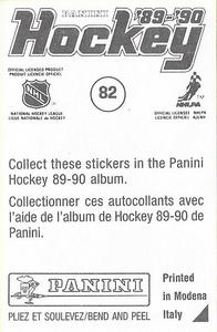 1989-90 Panini Hockey Stickers #82 Charlie Huddy Back