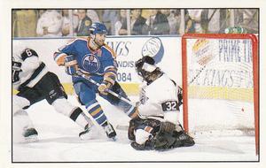 1989-90 Panini Hockey Stickers #91 Los Angeles / Edmonton Action Front