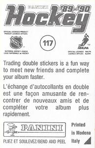 1989-90 Panini Hockey Stickers #117 Brett Hull Back