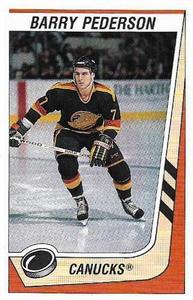 1989-90 Panini Hockey Stickers #153 Barry Pederson Front