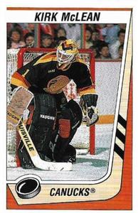 1989-90 Panini Hockey Stickers #155 Kirk McLean Front