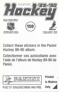 1989-90 Panini Stickers #159 Stan Smyl Back