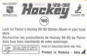 1989-90 Panini Stickers #160 Pacific Coliseum Back