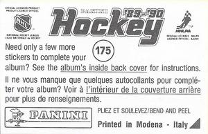 1989-90 Panini Stickers #175 Winnipeg Arena Back