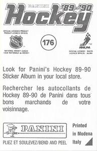 1989-90 Panini Hockey Stickers #176 Steve Duchesne Back