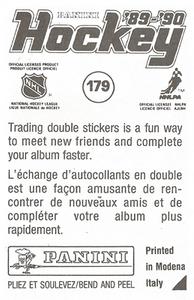 1989-90 Panini Hockey Stickers #179 Wayne Gretzky Back