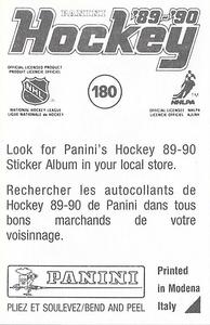 1989-90 Panini Hockey Stickers #180 Kevin Lowe Back