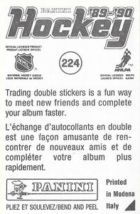 1989-90 Panini Hockey Stickers #224 Scott Young Back