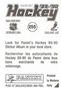 1989-90 Panini Hockey Stickers #255 Brendan Shanahan Back