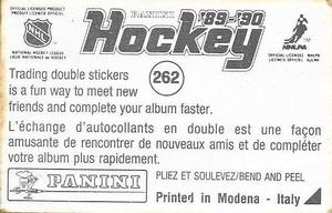 1989-90 Panini Hockey Stickers #262 Brendan Byrne Arena Back