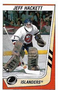 1989-90 Panini Hockey Stickers #276 Jeff Hackett Front
