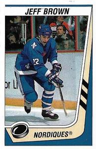 1989-90 Panini Hockey Stickers #325 Jeff Brown Front