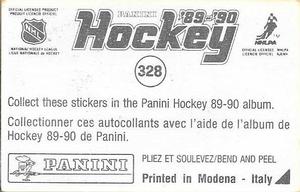1989-90 Panini Stickers #328 Quebec / Philadelphia Action Back