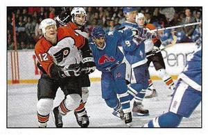 1989-90 Panini Hockey Stickers #328 Quebec / Philadelphia Action Front