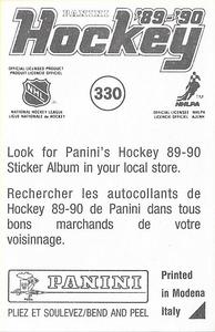 1989-90 Panini Stickers #330 Paul Gillis Back