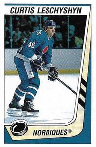 1989-90 Panini Hockey Stickers #334 Curtis Leschyshyn Front