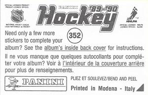 1989-90 Panini Hockey Stickers #352 Capital Centre Back