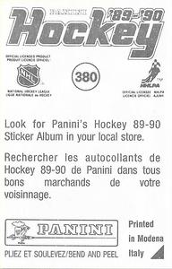1989-90 Panini Hockey Stickers #380 Joe Mullen Back