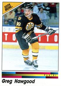 1990-91 Panini Hockey Stickers #10 Greg Hawgood Front
