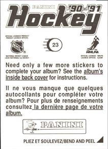 1990-91 Panini Stickers #23 Rick Vaive Back