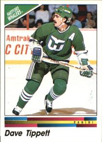 1990-91 Panini Hockey Stickers #37 Dave Tippett Front