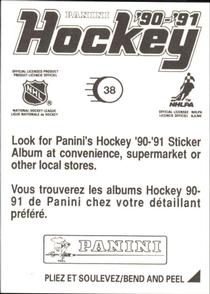 1990-91 Panini Hockey Stickers #38 Peter Sidorkiewicz Back