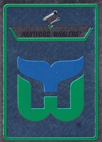 1990-91 Panini Stickers #42 Hartford Whalers Logo Front