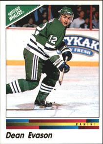 1990-91 Panini Hockey Stickers #44 Dean Evason Front