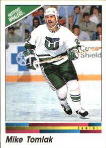 1990-91 Panini Hockey Stickers #46 Mike Tomlak Front