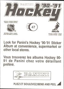 1990-91 Panini Hockey Stickers #47 Mikael Andersson Back
