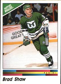 1990-91 Panini Hockey Stickers #48 Brad Shaw Front