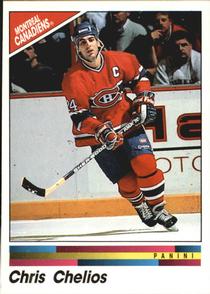 1990-91 Panini Hockey Stickers #49 Chris Chelios Front