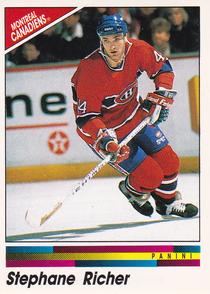 1990-91 Panini Hockey Stickers #53 Stephane Richer Front