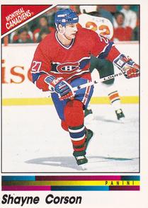 1990-91 Panini Hockey Stickers #54 Shayne Corson Front