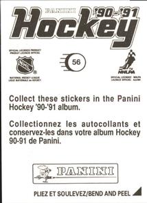 1990-91 Panini Hockey Stickers #56 Russ Courtnall Back