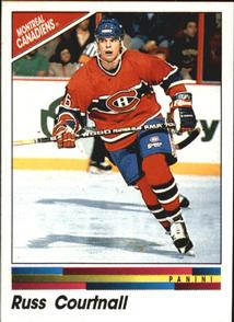 1990-91 Panini Hockey Stickers #56 Russ Courtnall Front