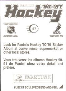 1990-91 Panini Hockey Stickers #57 Montreal Canadiens Logo Back