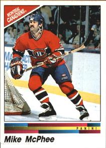 1990-91 Panini Hockey Stickers #63 Mike McPhee Front