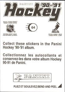 1990-91 Panini Hockey Stickers #64 Brendan Shanahan Back
