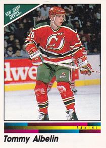 1990-91 Panini Hockey Stickers #76 Tommy Albelin Front