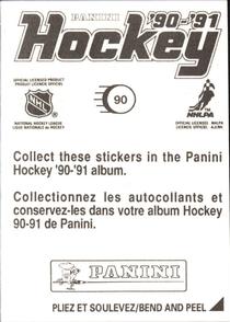 1990-91 Panini Hockey Stickers #90 Brent Sutter Back