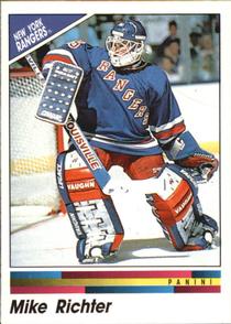 1990-91 Panini Hockey Stickers #98 Mike Richter Front